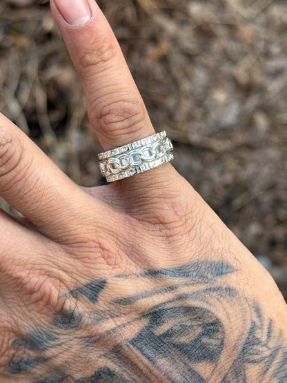 925 Silver Chino Spinner Ring