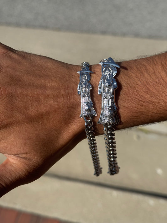 925 Sterling Silver Santa Muerte Bracelets