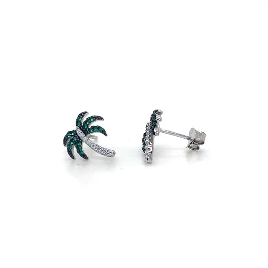 Palm Beach Earrings In 925 Sterling Silvers