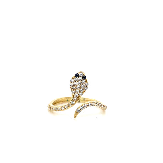 14K Yellow Gold Snake Ring