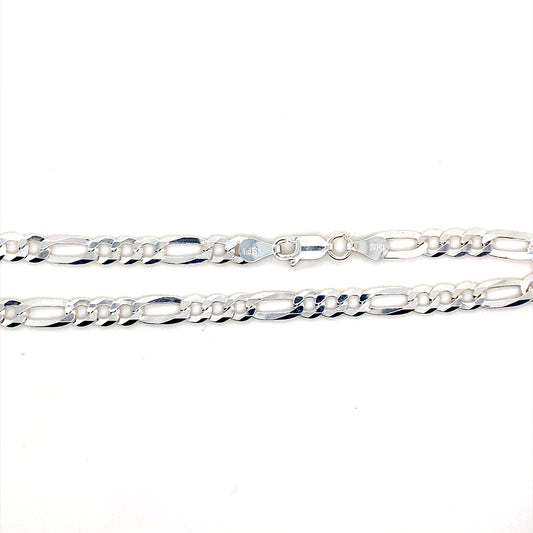925 Sterling Silver Figaro Bracelet