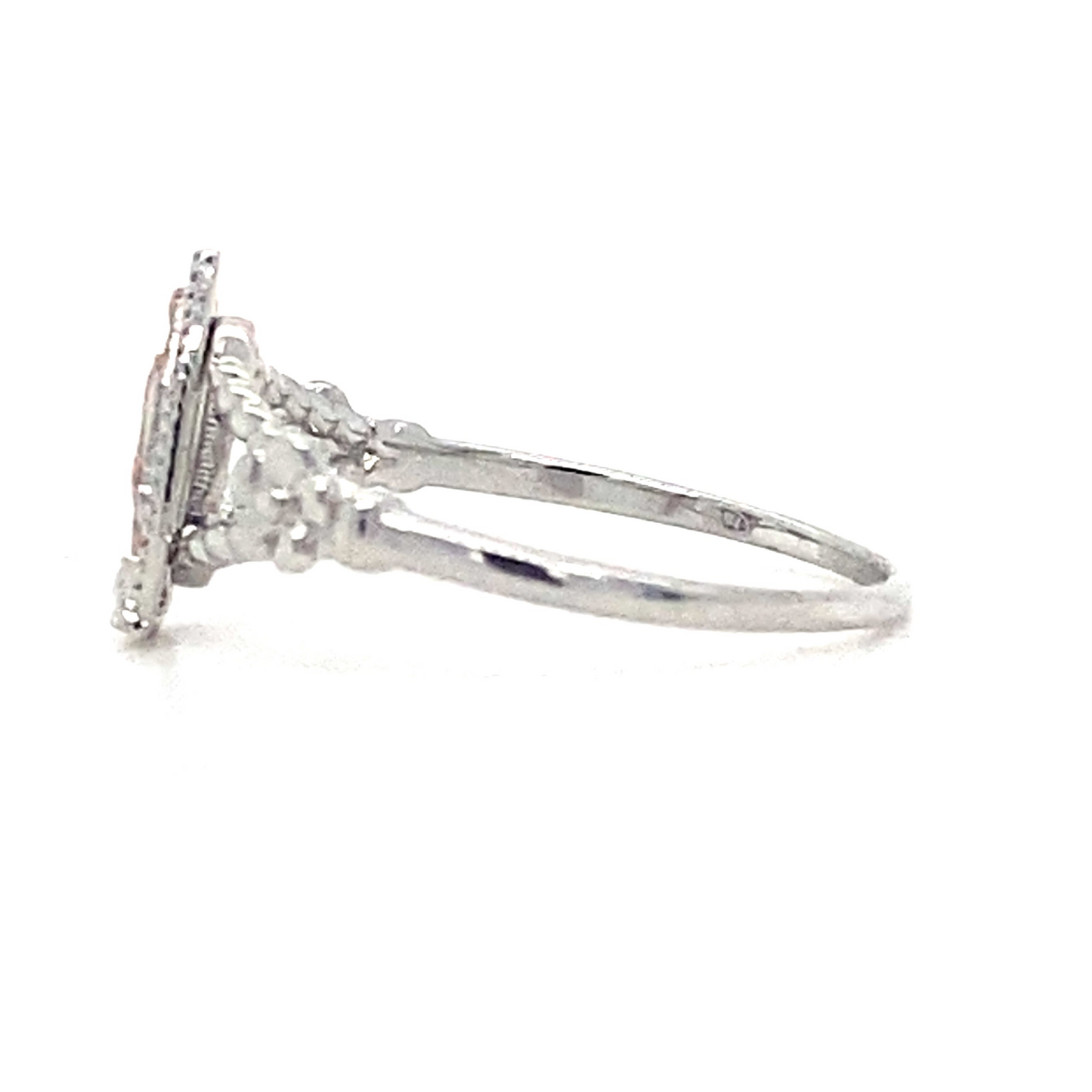 Two Tone Virgin Mary Ring In 925 Sterling Silver