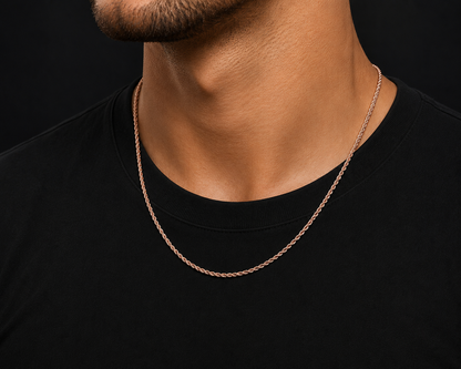 925 Sterling Silver 1MM Rope Chain