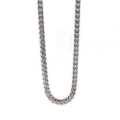 925 Silver 2.5MM 24” Franco Chain Necklace