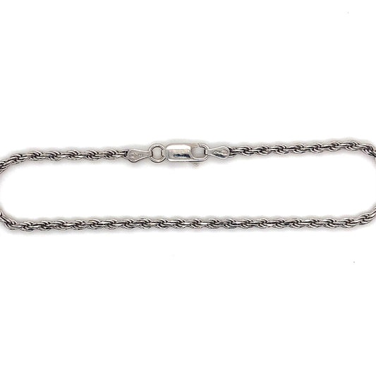 925 Sterling Silver Rope Bracelet