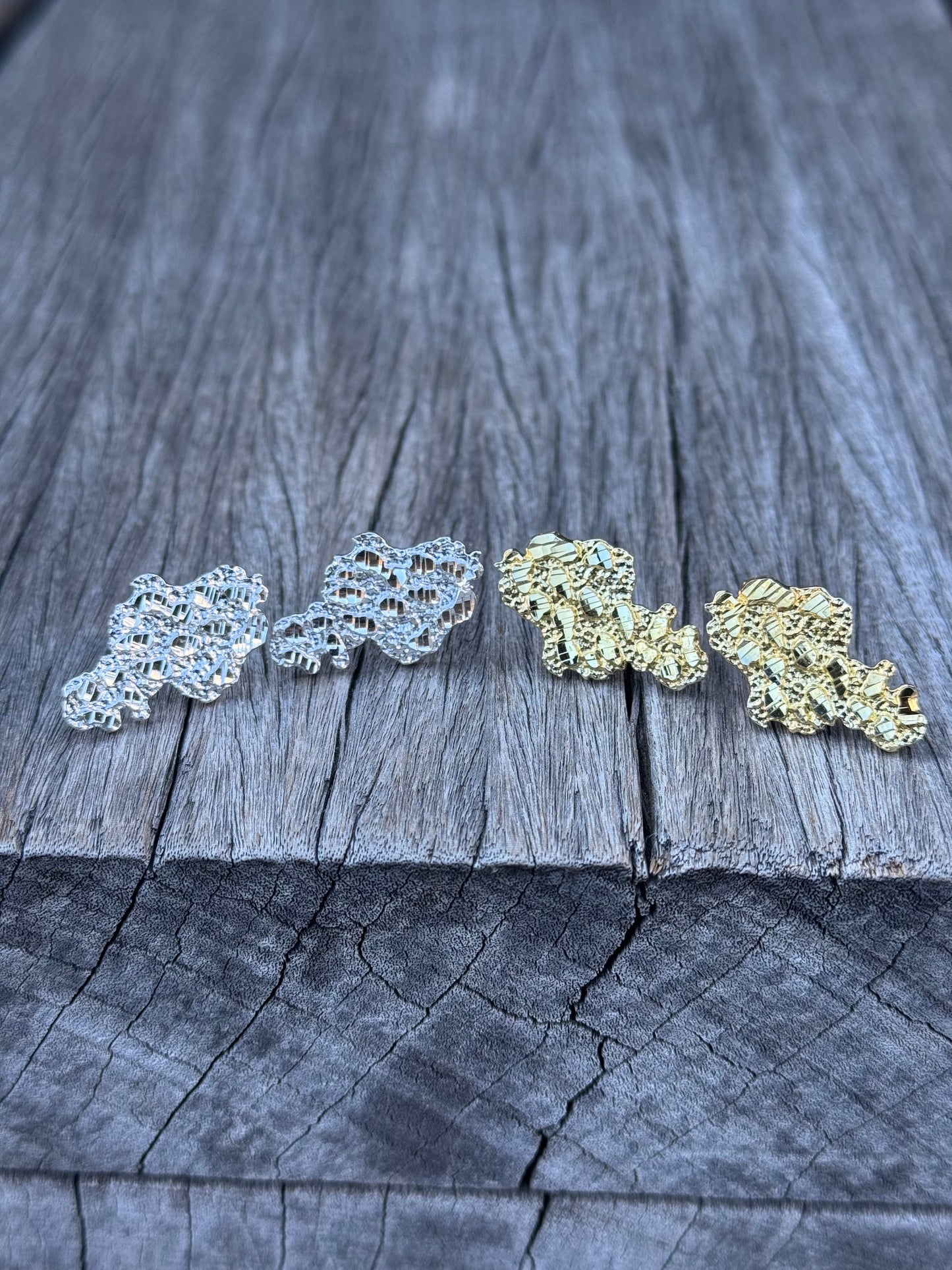 925 Silver Nugget Earrings