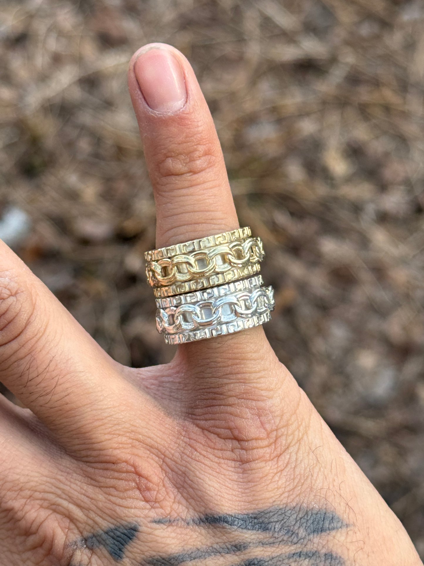 925 Silver Chino Spinner Ring