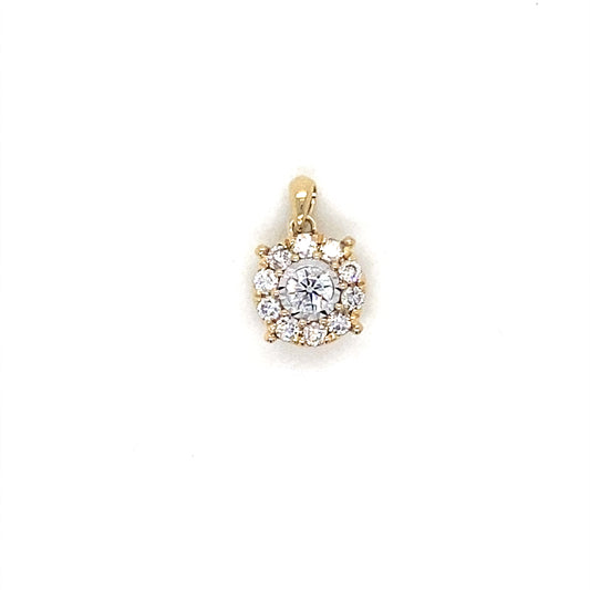 14K Yellow Gold Diamond Pendant – .58 Ct Natural Diamond