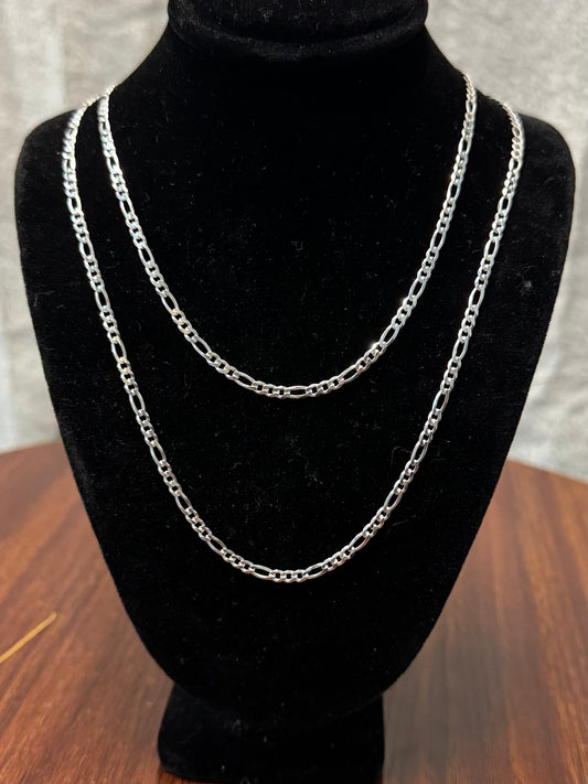 925 Silver 3MM Figaro Chain Necklace