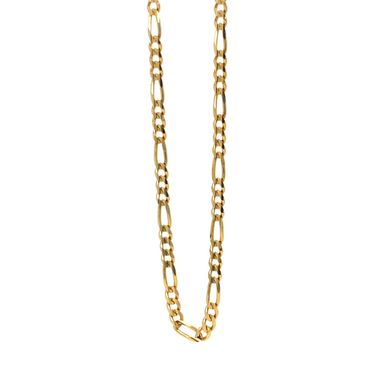 14K Yellow Gold 24” Figaro Chain