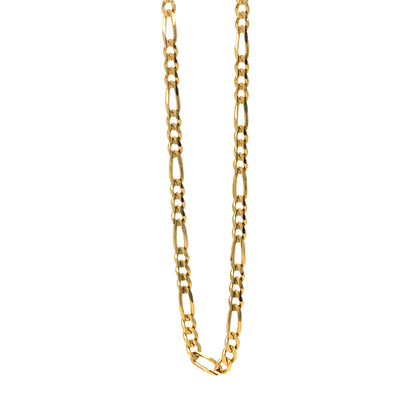 14K Yellow Gold 24” Figaro Chain