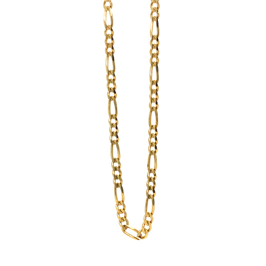14K Yellow Gold 24” Figaro Chain