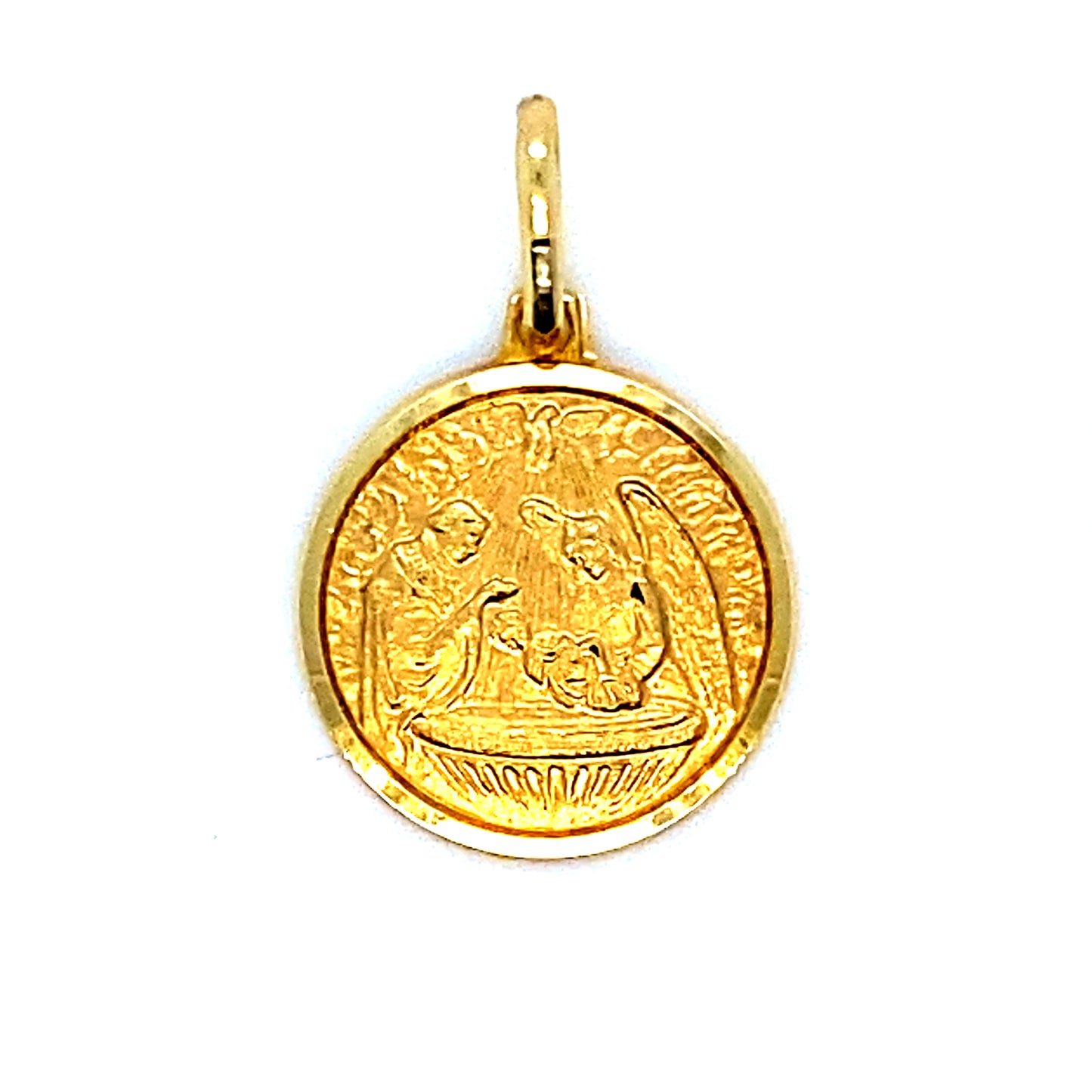14K Yellow Gold Baptism Pendant