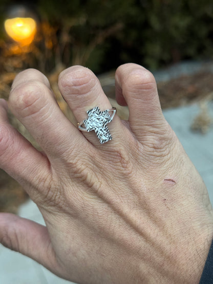 925 Silver Cross Ring