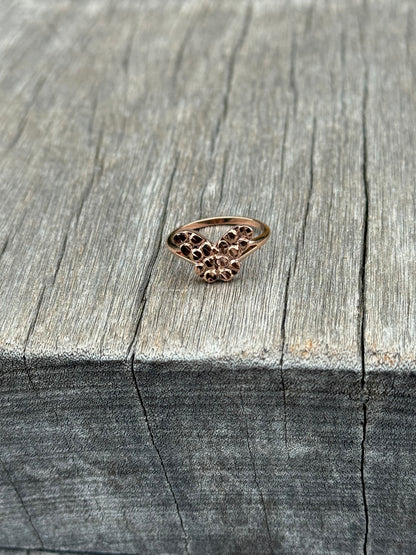 925 Silver Butterfly Nugget Ring