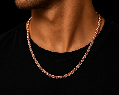 925 Sterling Silver 6MM Rope Chain & Bracelet