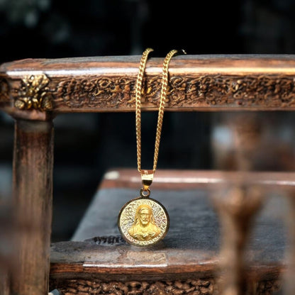 14K Multi-Tone Jesus Medallion