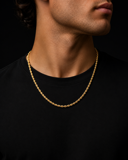 925 Silver 3MM Rope Chain & Bracelet