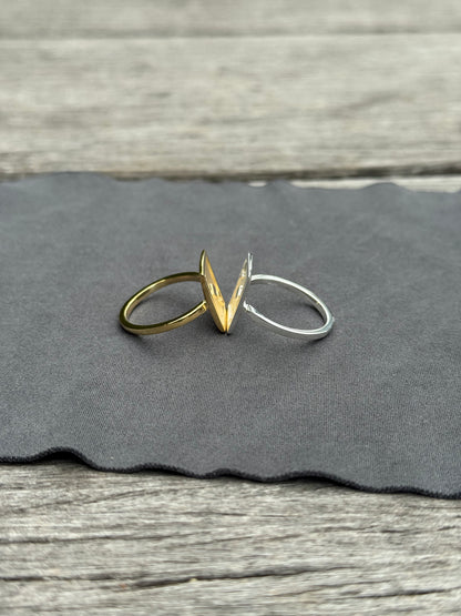 925 Silver Ace Card Ring