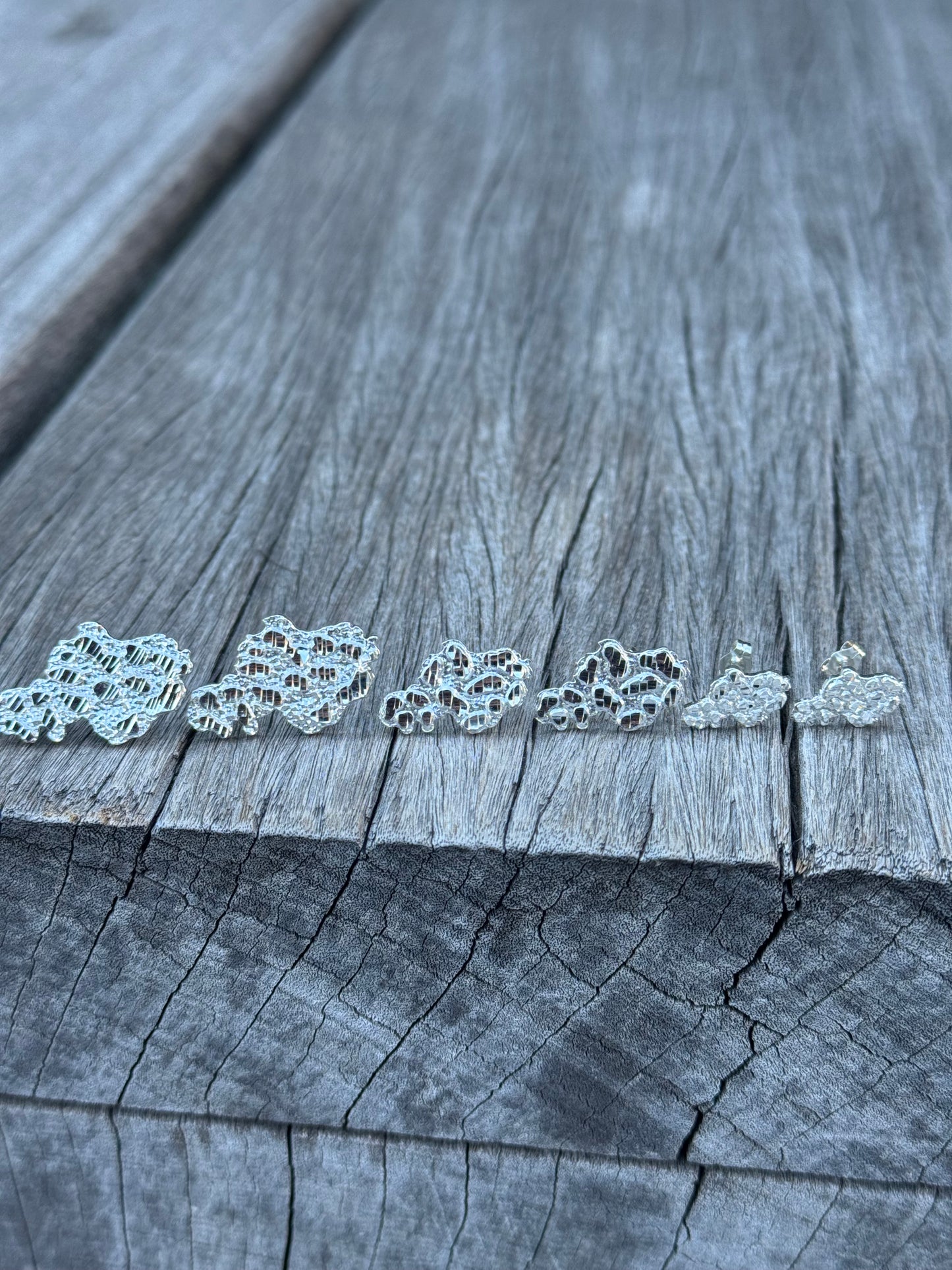925 Silver Nugget Earrings