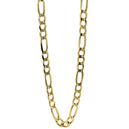 14K Yellow Gold 3MM 24” Figaro Link Chain Necklace