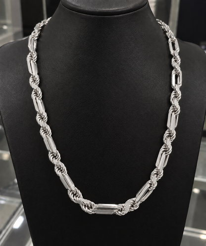 7MM Figarope Milano Chain & Bracelet in 925 Sterling Silver