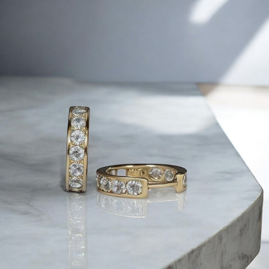 Huggie Earrings In 14K Yellow Golds