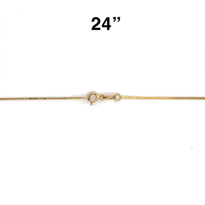14K Yellow Gold Box Link Chain