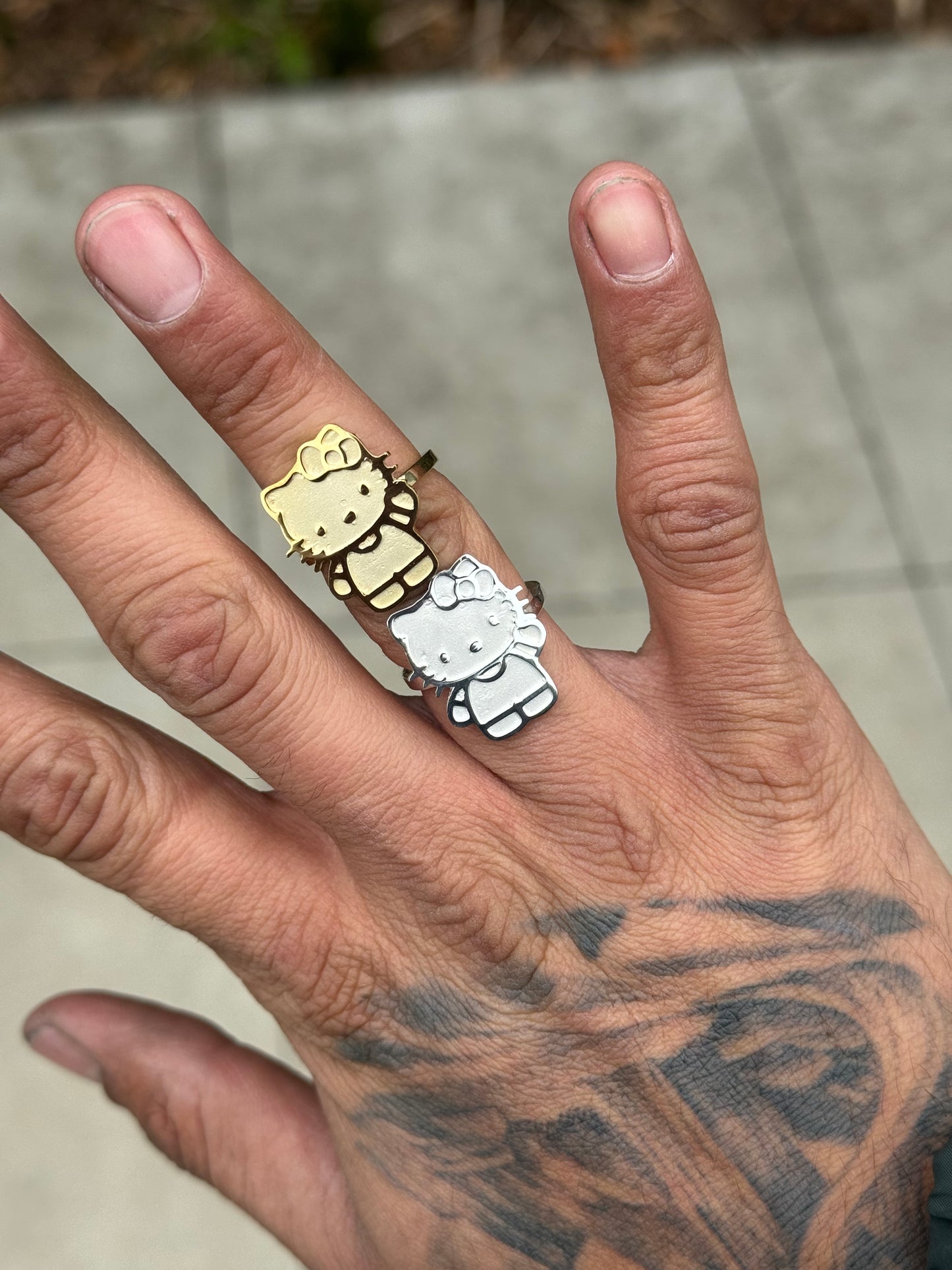 925 Silver Hello Kitty Body Ring
