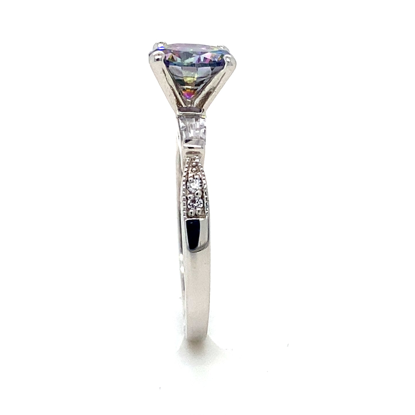 Mystic Topaz Ring In 925 Sterling Silver