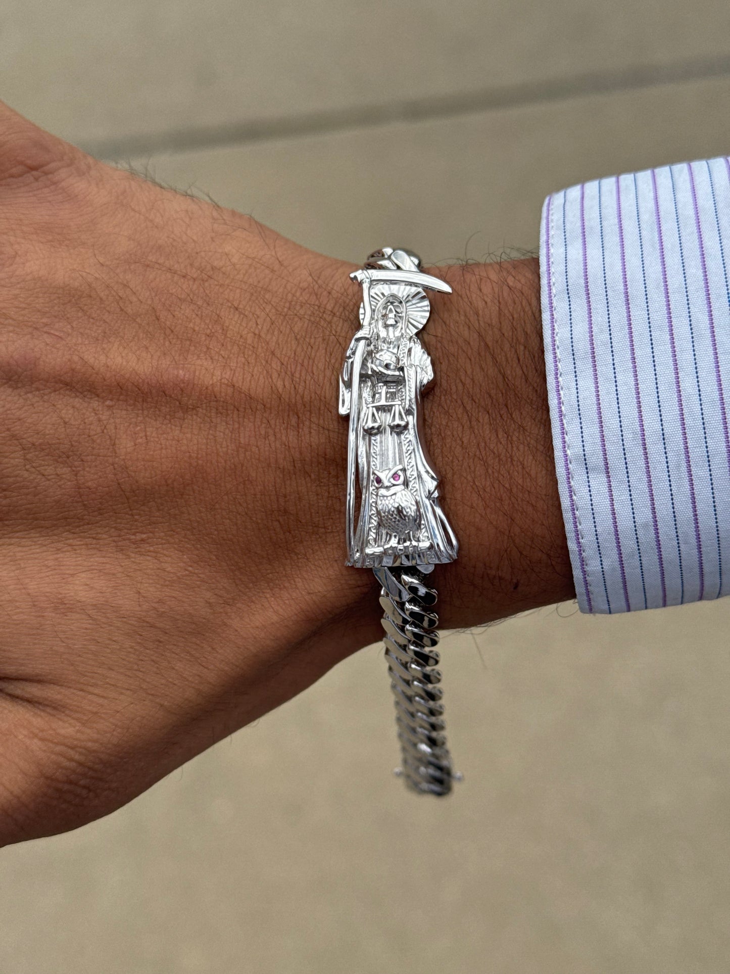 925 Sterling Silver Santa Muerte Bracelets
