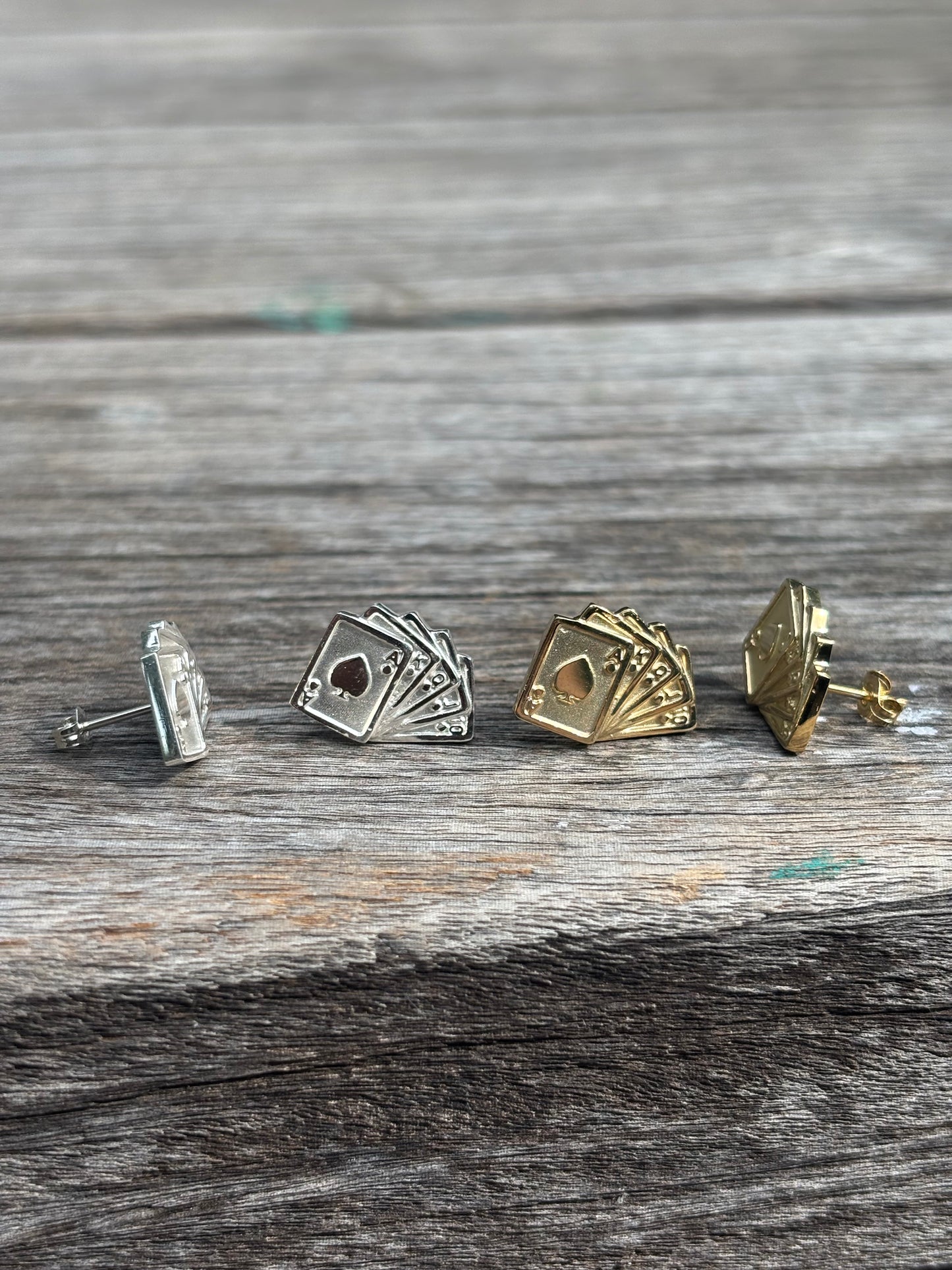 925 Silver Poker Earrings