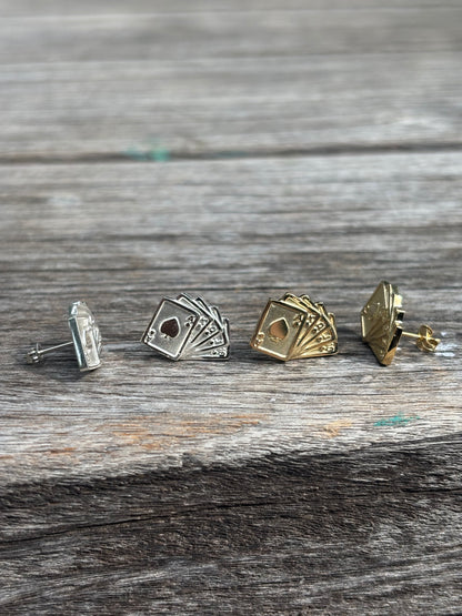 925 Silver Poker Earrings