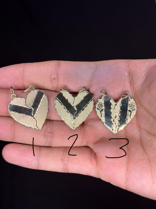14K Yellow Gold Hearts