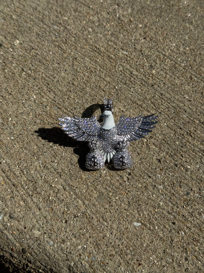925 Sterling Silver Eagle Money Bag Pendant