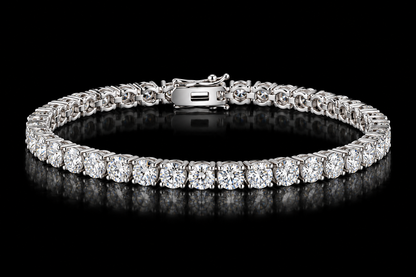925 Sterling Silver Moissanite 5MM Tennis Chain & Bracelet