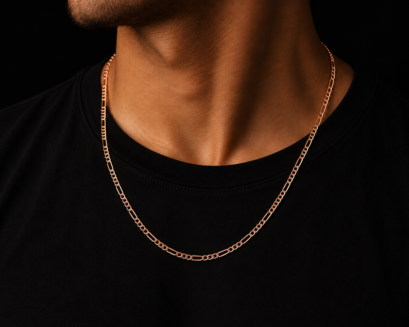 925 Sterling Silver 2.5MM Figaro Chain & Bracelet
