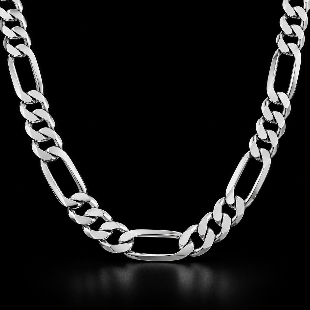 925 Sterling Silver 20MM Figaro Chain & Bracelet
