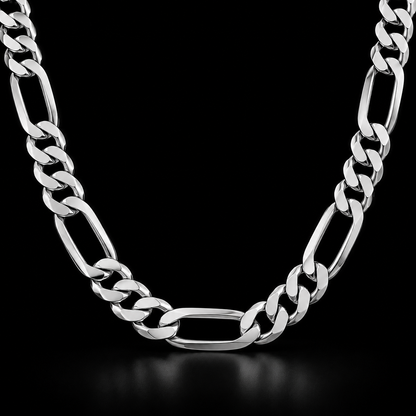 925 Sterling Silver 20MM Figaro Chain & Bracelet