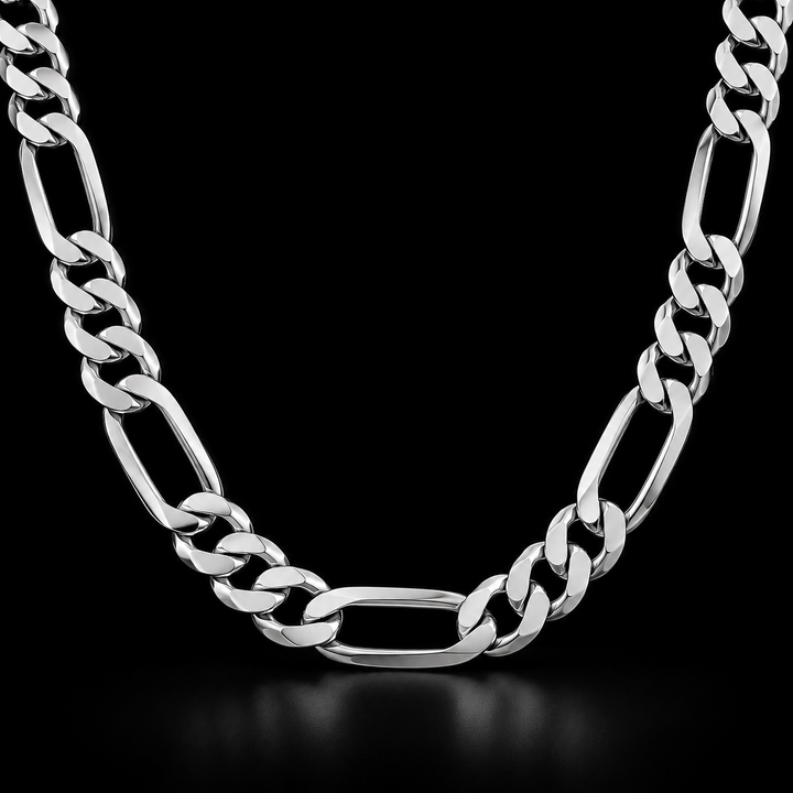 925 Sterling Silver 20MM Figaro Chain & Bracelet