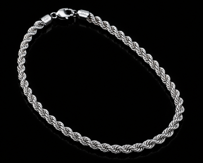 925 Sterling Silver 6.5MM Hollow Rope Chain