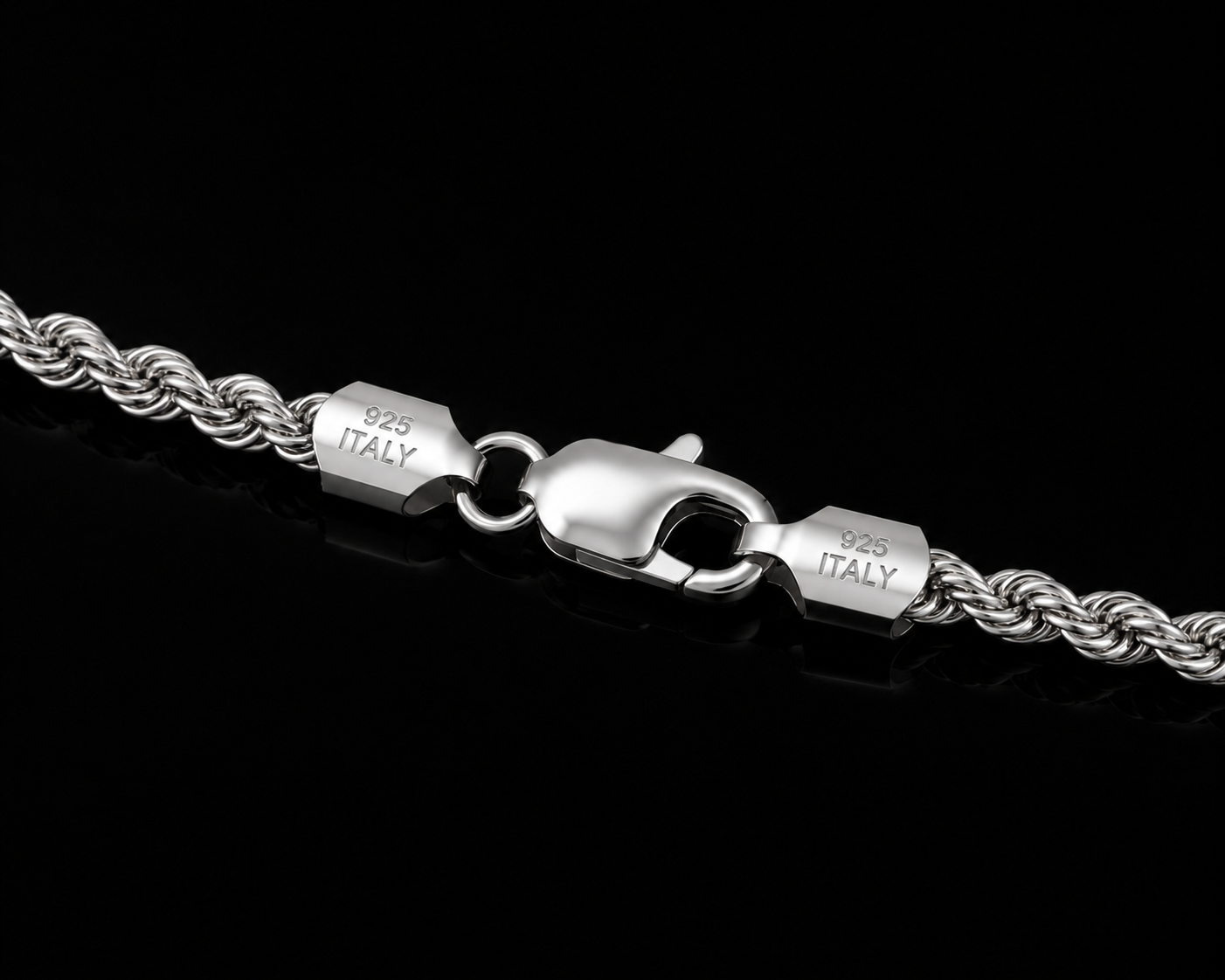 925 Sterling Silver 6.5MM Hollow Rope Chain