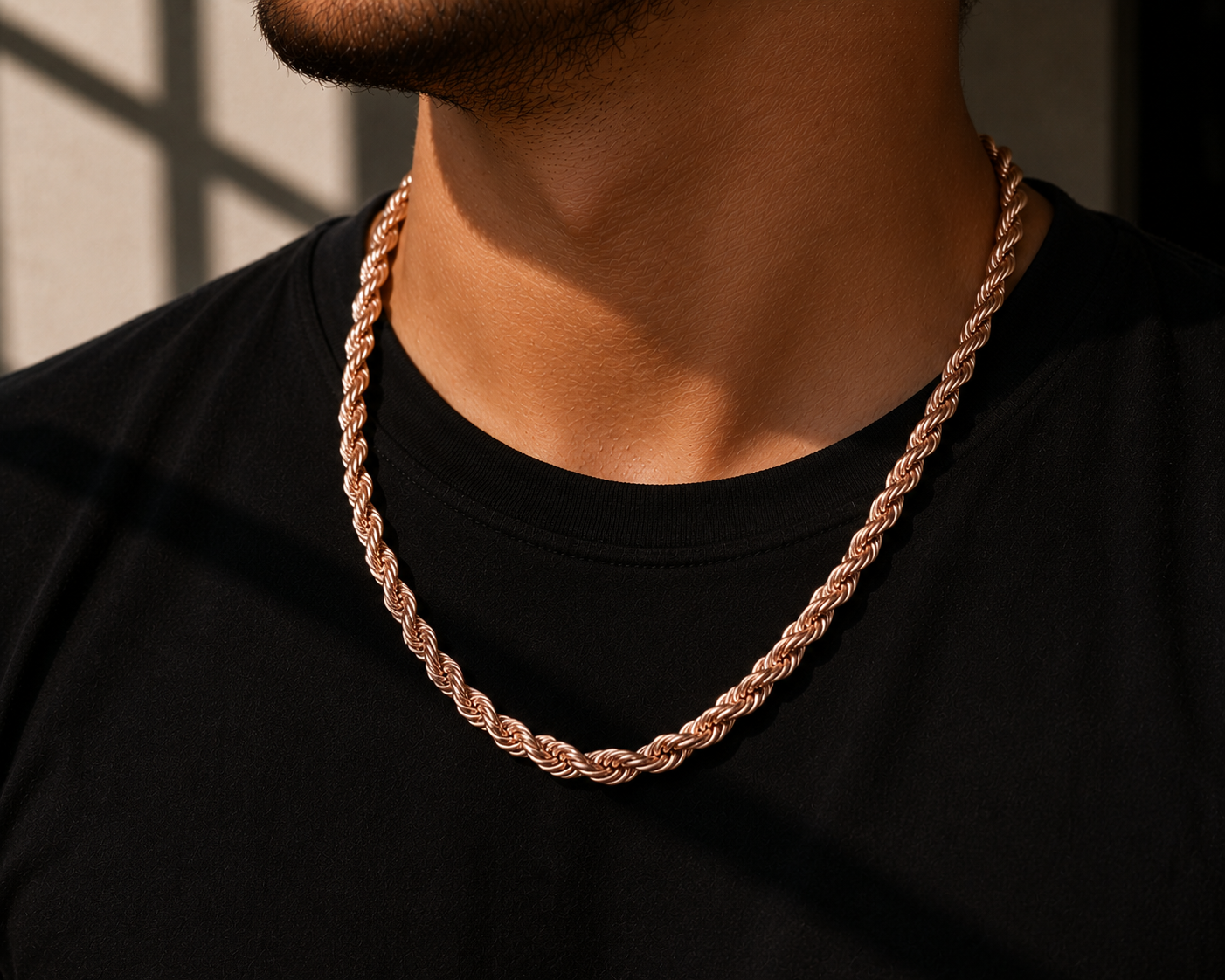 925 Sterling Silver 9.5MM Hollow Rope Chain