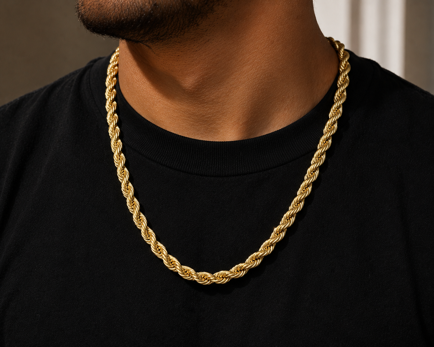 925 Sterling Silver 9.5MM Hollow Rope Chain