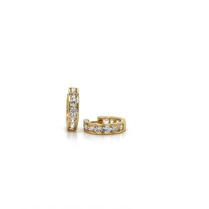 Huggie Earrings In 14K Yellow Golds