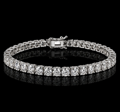 925 Sterling Silver Lab Grown Diamond 2MM Tennis Bracelet
