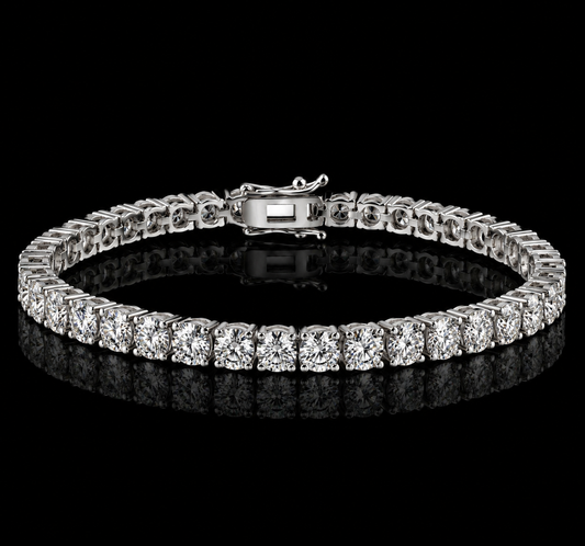 925 Sterling Silver Lab Grown Diamond 2MM Tennis Bracelet