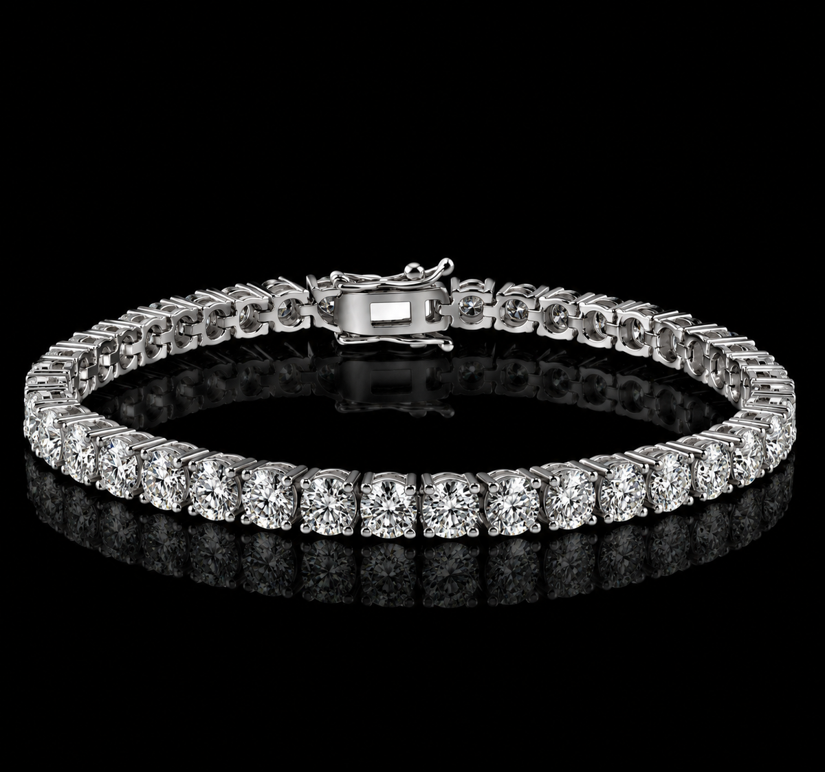 925 Sterling Silver Moissanite 3MM Tennis Chain & Bracelet