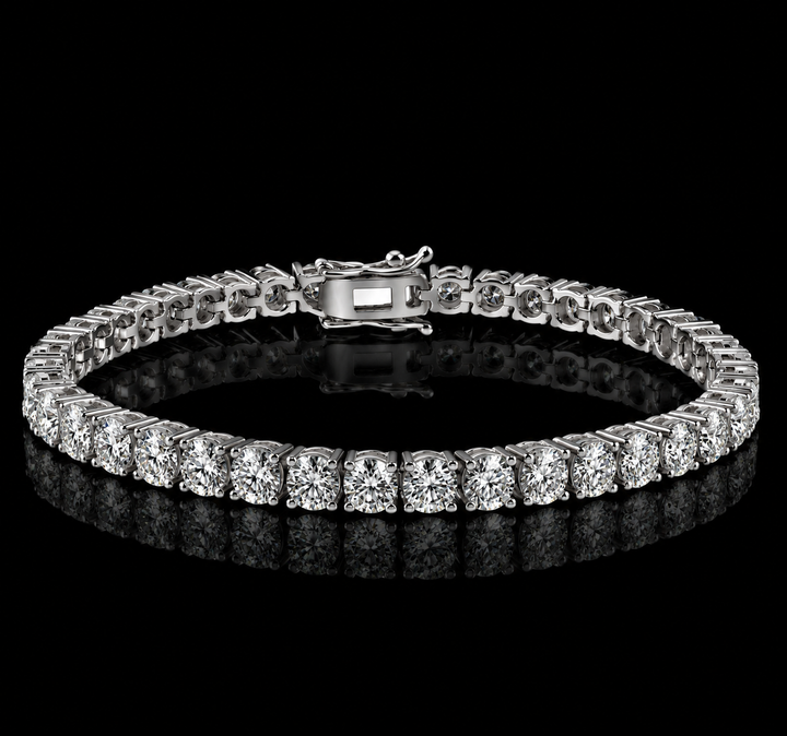 925 Sterling Silver Moissanite 3MM Tennis Chain & Bracelet