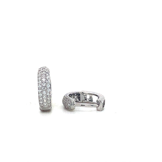 Huggie Earrings In 925 Sterling Silvers